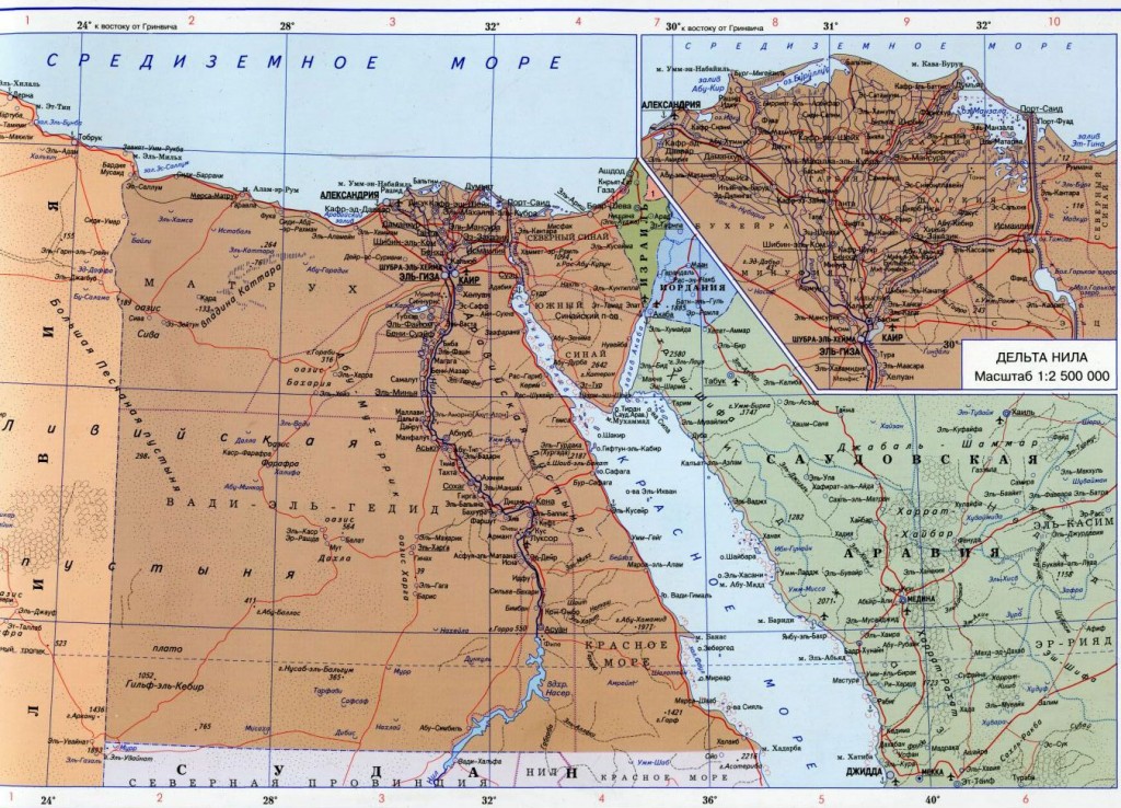 Карта египта для детей