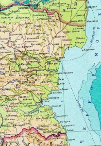 Подробная карта побережья Болгарии на русском языке