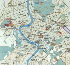 Карта Рима на русском языке: центральная часть города