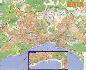 Подробная карта Ялты