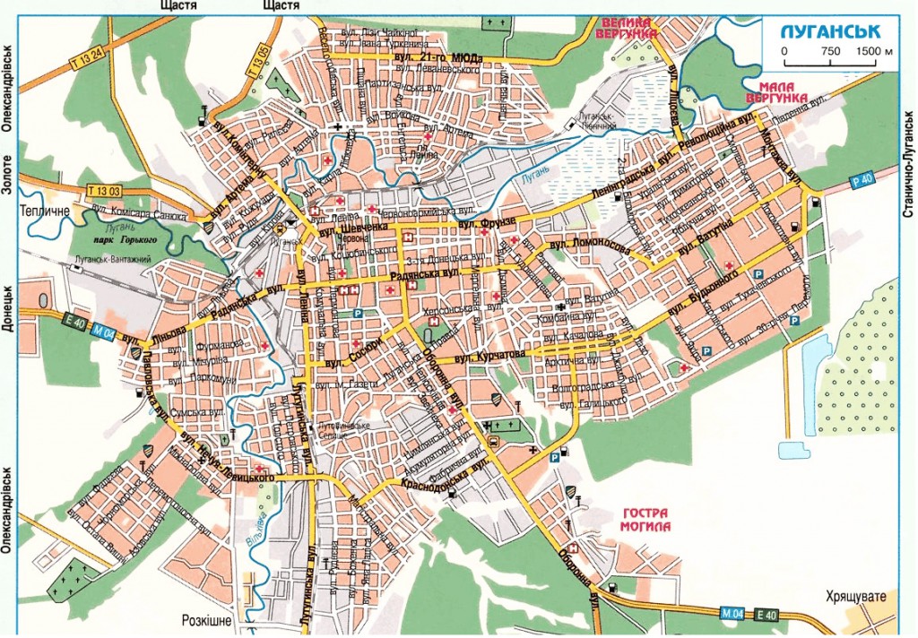 Карта северска с улицами и домами подробно